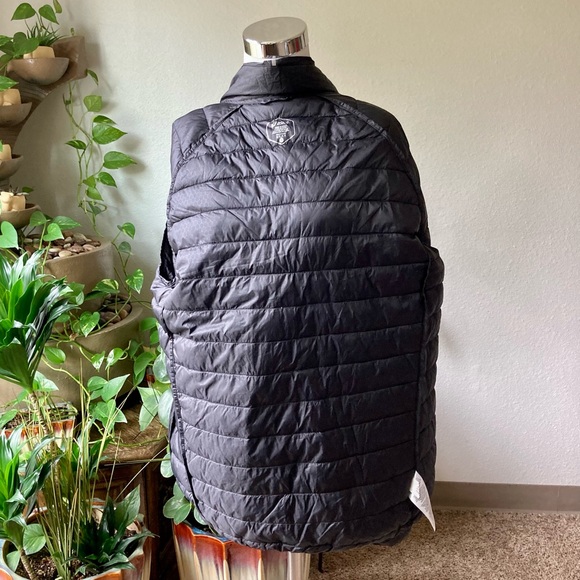 New Men’s Asics Black Nylon Duck Down Puffer Jacket size M - Picture 7 of 14